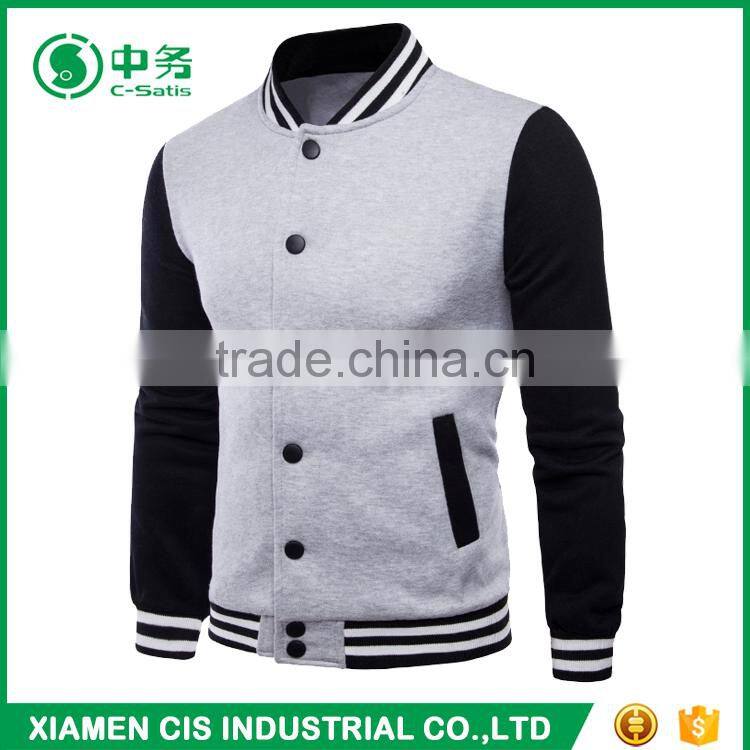 New Pattern Custom Logo Sailor Collar Couple Unisex Cotton Fleece Varsity Jacket