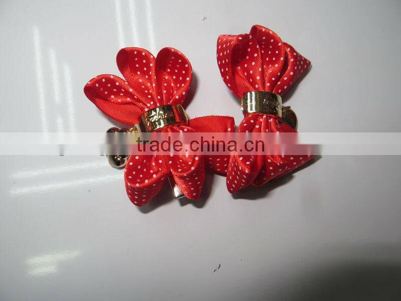 Baby girls dacron and cotton bow strip clip hair accessories multi-colors optional