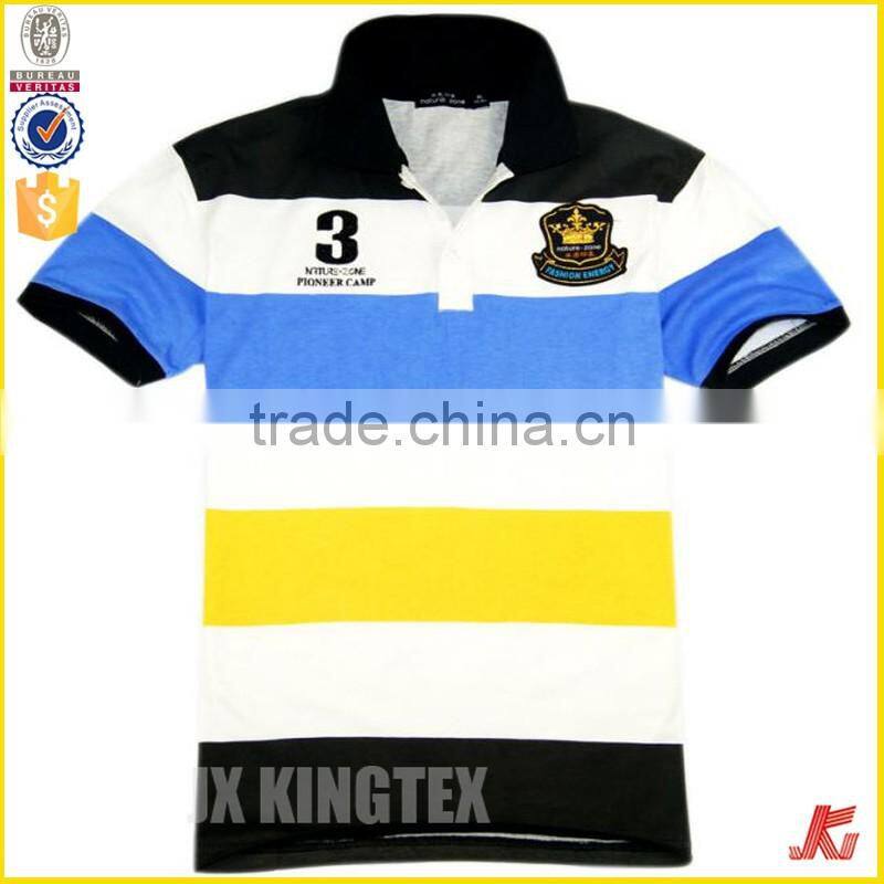 Custom 100% Cotton Embroidery Logo Patches Design Cut & Sew Polo Shirts For Men