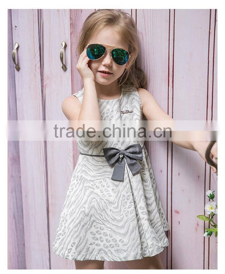 Latest Kids Sleeveless Princess Frock Designs Party Dresses Girls Summer Dress With A Bow