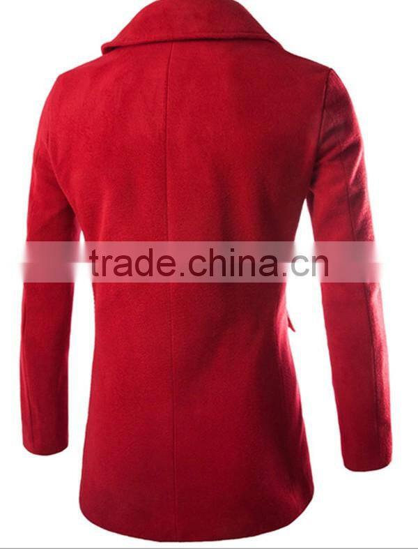 Hot sale good quality cheaper price boy youth style international fan woolen long men winter coat