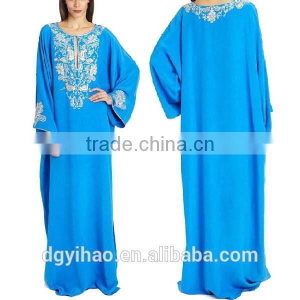 Wholesale custom made middle east Europ long gown abaya women wear fashion lady baju muslim kurung Muslim Lady Lace Grown Kaftan