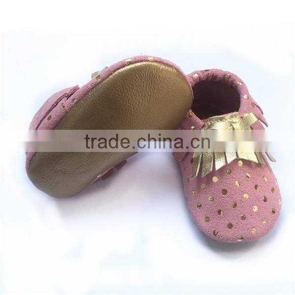 new design kinghoo moccs baby shoes