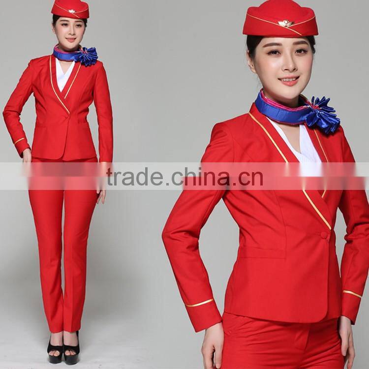 Chinos OEM Service Supply Type Flight Attendant Uniform Suits