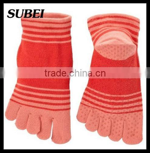 Pilates Grip Socks five Toe Yoga Sock