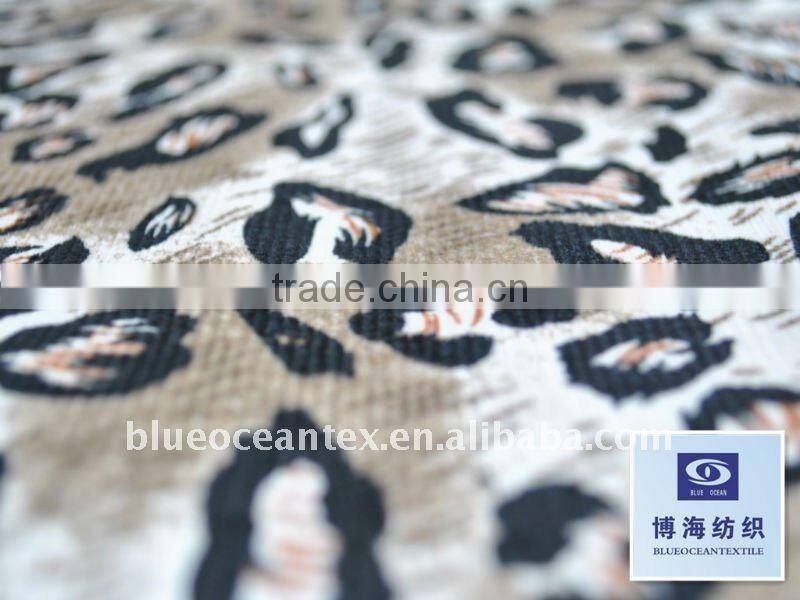 11 Wale Printed Corduroy Fabric Leopard Print Fabric Corduroy Factory In Huzhou City,Zhejiang