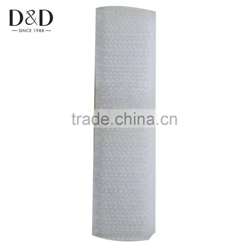 D&D 20mm*60cm Sticky Self White Magic Sticky Hook and Loop Adhesive Fastener Cloth Tape