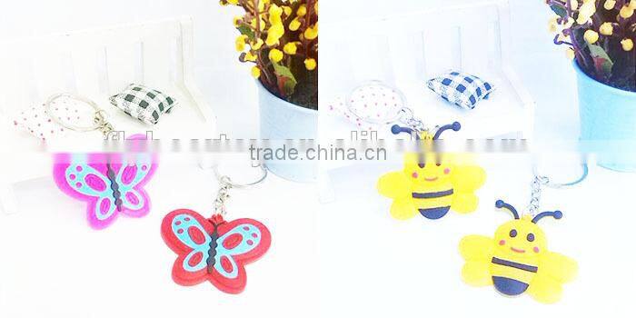 Popular Custom Emoji PVC rubber keychain promotion gift souvenior keyring