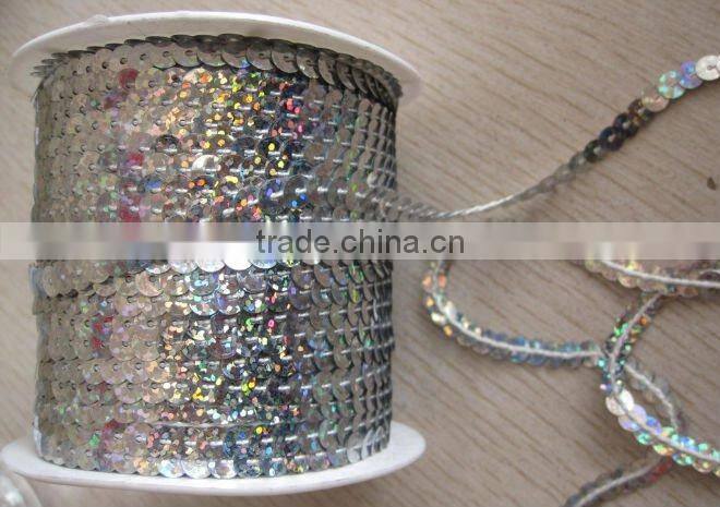 Chain sequins roll PET sequins chain roll line sequin roll