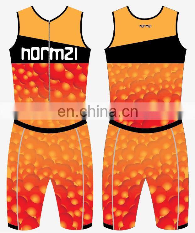 New style custom made sleeveless triathlon wear for sports
