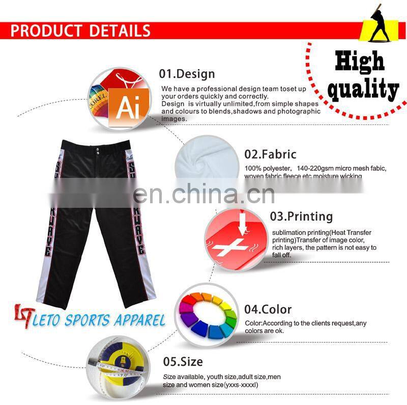 New style custom youth training baseball pants