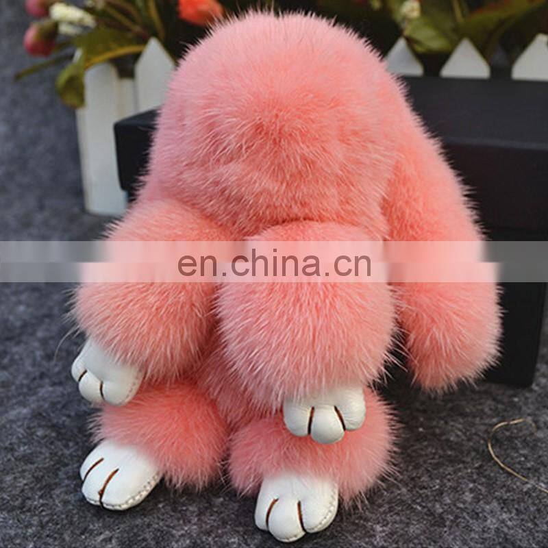 Factory direct supply real mink fur pendant cute Copenhagen rabbit charm