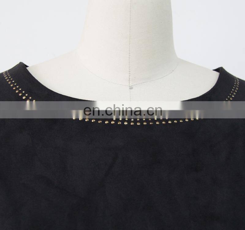 high quality suede t-shirt for women