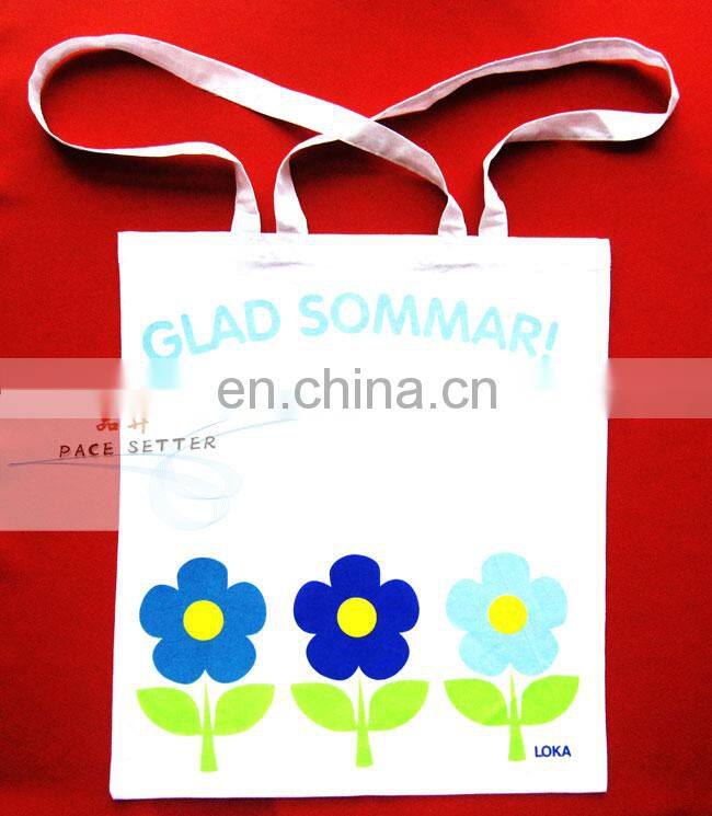 100% cotton customized handle eco-friendly shopping bags/ customized printing shopping bag