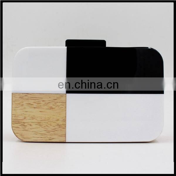 Trendy Mixed color Clutch Bag Fashion Box Clear Acrylic Evening Bag
