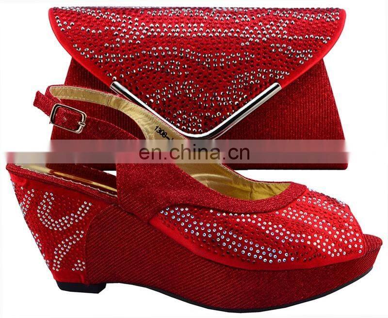 ladies italian shoe and bag/ wedding wedge shoe bags