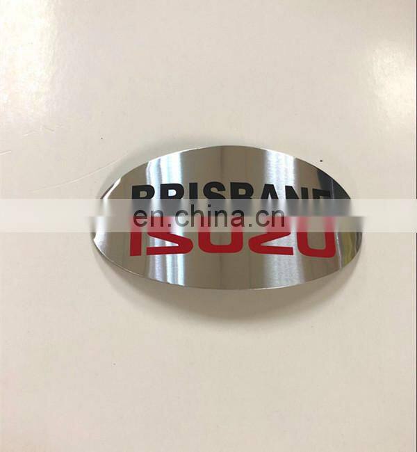 0.5mm glossy aluminum adhesive logo sticker for car