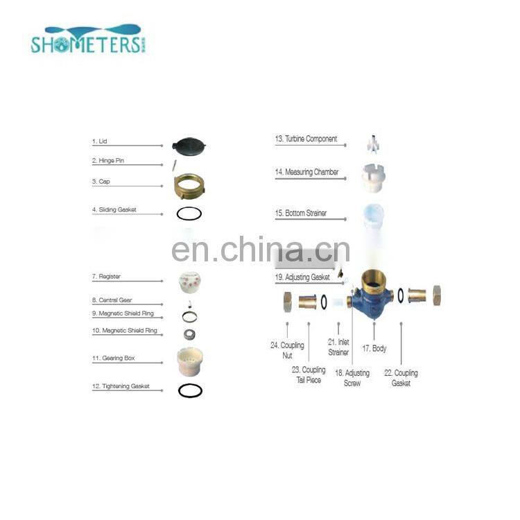 domestic 1L Factory supply MJ water flow meter with pulses counter