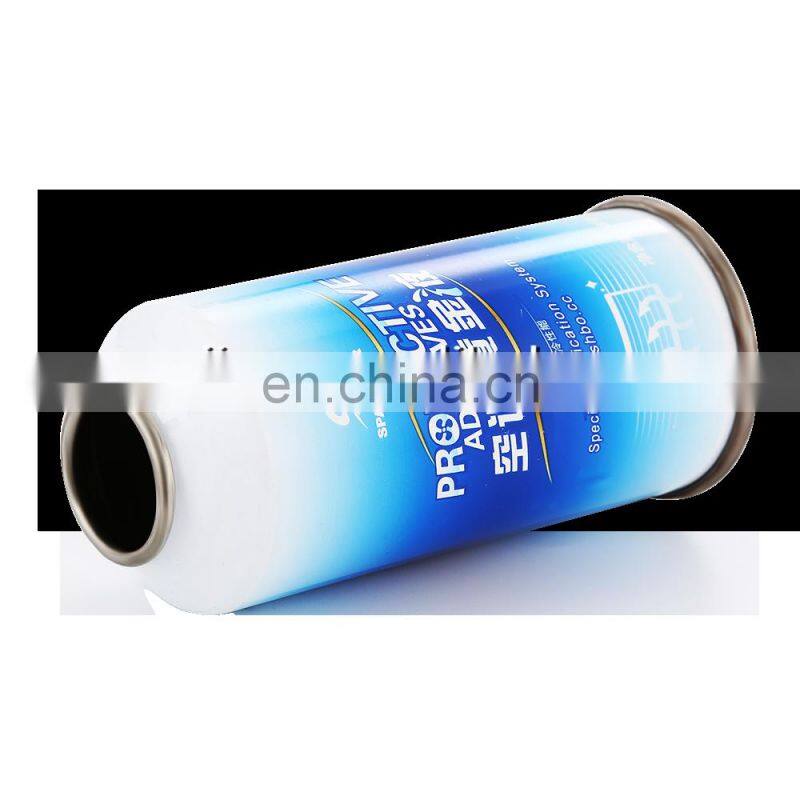 Empty aerosol refrigerant filling gas can for air condition