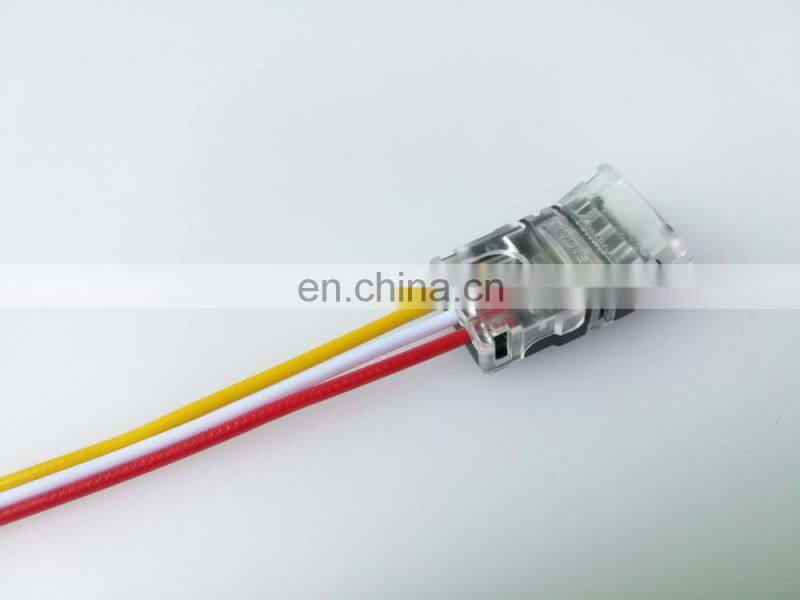 10mm pcb width 3 pin led connector for dual color led strip