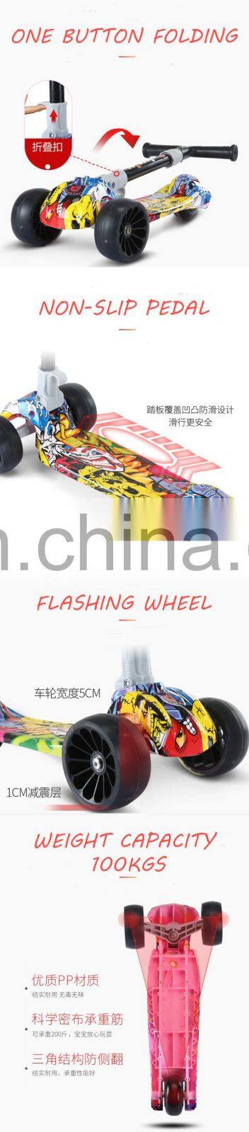 3 wheel manual kids scooter / baby scooter 3 in 1 for sale