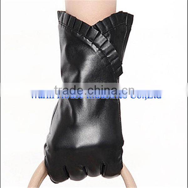 2016 new style women winter glove for leather glove importers