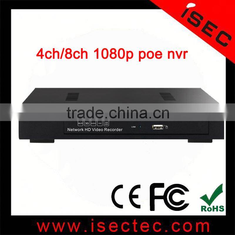 1080P 8CH POE NVR Kit, 960P Onvif 8 Channel POE NVR, Outdoor Bullet Cloud POE NVR 8 Channel