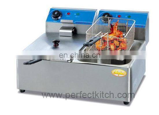 Industrial Kitchen LPG Gas Double Tanks double baskets Deep Fryer