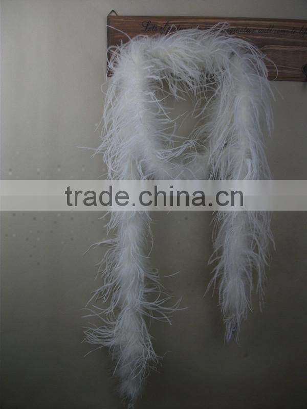 New Style Fashion Mix Colors 200cm Ostrich Feather Boa For Decorate