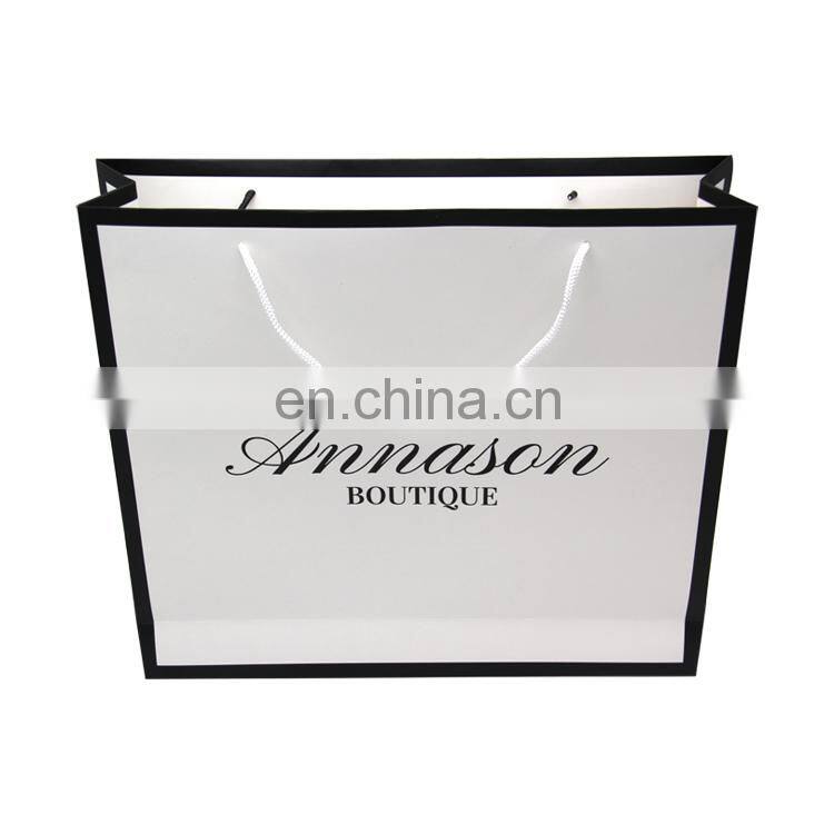 boutique designed cute transparent premium luxury personalized paper bag with ribbon