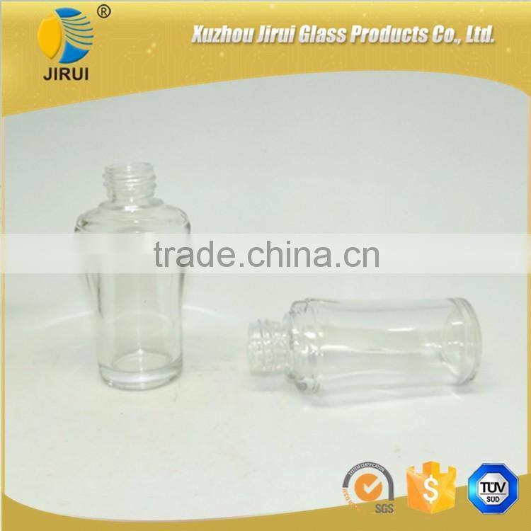 30ml fancy clear cosmetic jar and glass lotion bottle