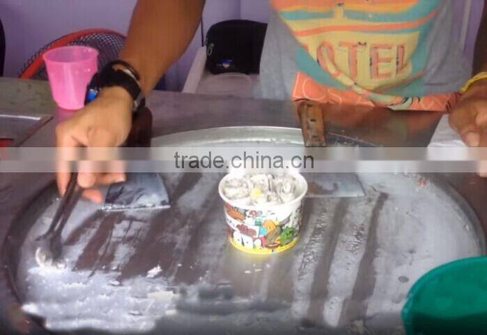 2016 New Style -30 Degree Fried Ice Cream Machine Single Pan Roll Ice Cream Machine