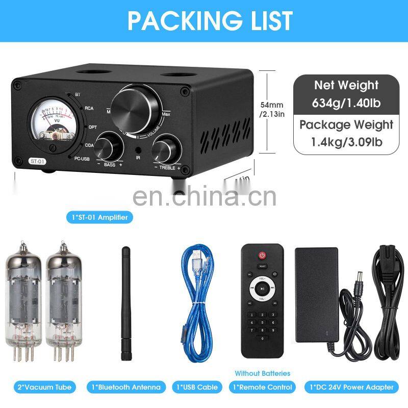 SUCA AUDIO SMART01 Hifi Tube Amplifier DAC USB DAC Amp With VU Meter 100W+100W