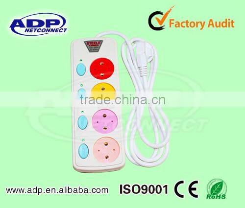 2016 New style European power extension socket cable with independent switch