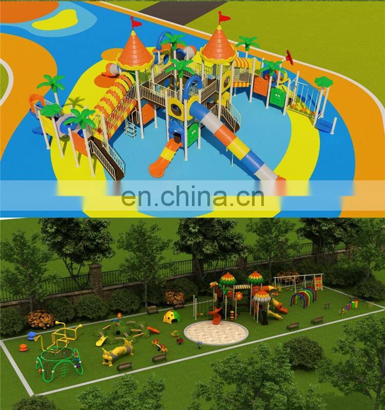 kids daycare playground equipment plastic outdoor playground with swing