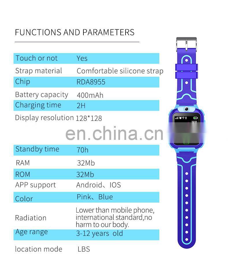 YQT Factory Jam Anak Child SOS Tracker Monitor Watch Kids Smartwatch Q12