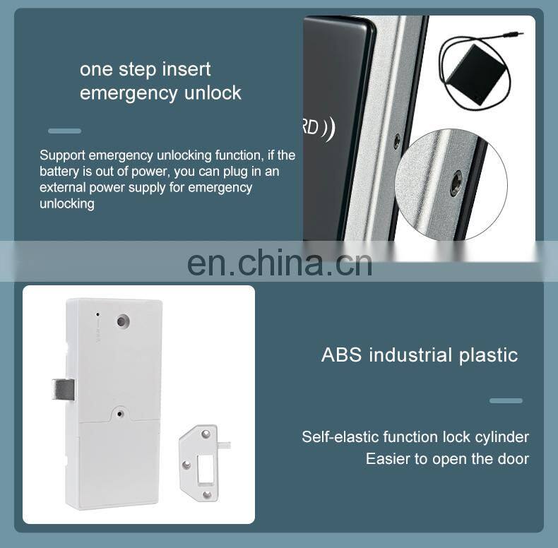 High Security Cabinet Door Lock Gym Spa Magnetic Panel Latch Card Rfid Hidden digital Cabinet Locker Lock With Free Bracelet
