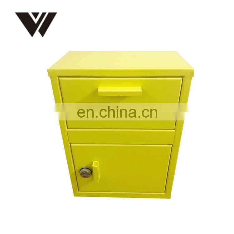 WELDON Front Access Secure Large Capacity Galvanized Steel Wall Mounted Locking Vertical Parcel Dropbox Mailbox