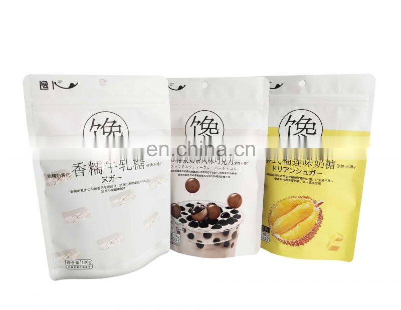 Mylar Bag Matte Customized Design Stand Up Pouch Zip Lock Plastic Stand Up Packaging Bags with Zipper