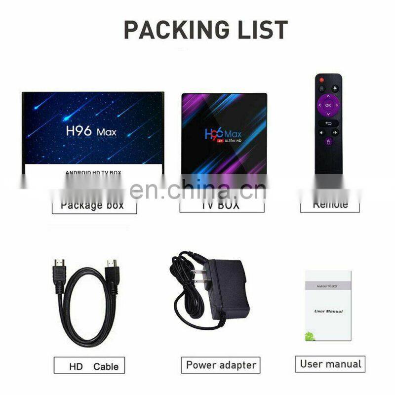 Wholesale Price H96 Max RK3318 Quad Core Android10 Smart 4K TV Box
