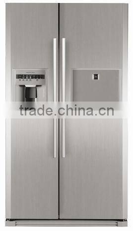 Side by side no frost refrigerator with icemaker,water dispenser&mini bar