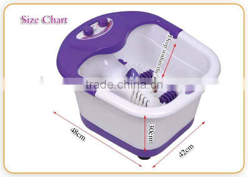 Electronic massage bubble footbath