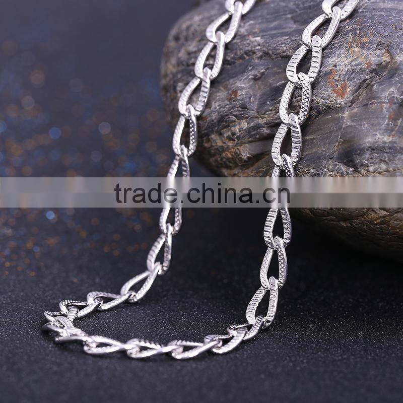 simple design fashion jewelry rhodium plated cheap necklace