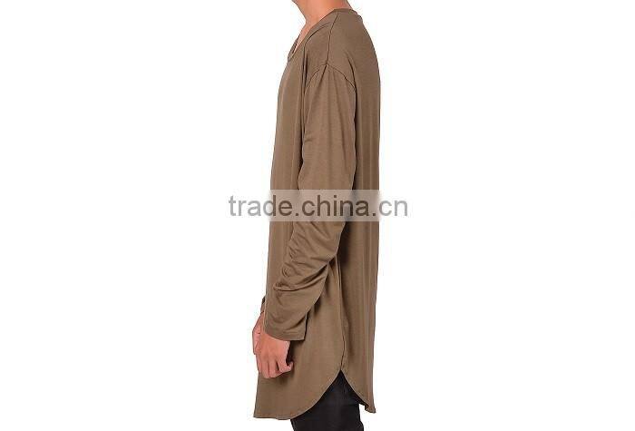 Custom longline t shirt men oversize top