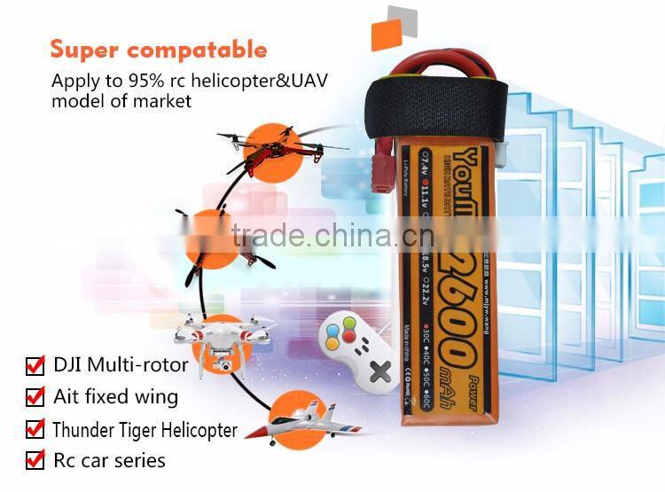 RC lipo batteries 2600mAh 11.1V for Multirotors