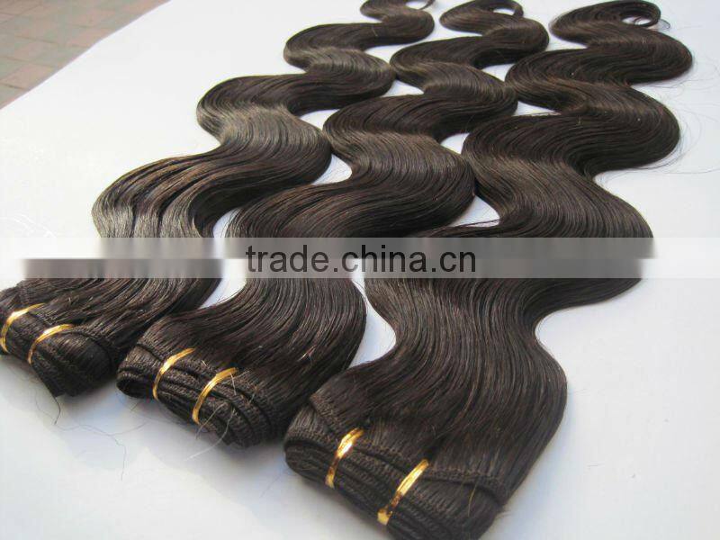 100% cheap unprocessed virgin hair weft/hair weaving-- more than 1 year using