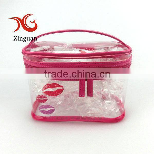 manufacture recyclable cosmetic zipper EVA clear bag