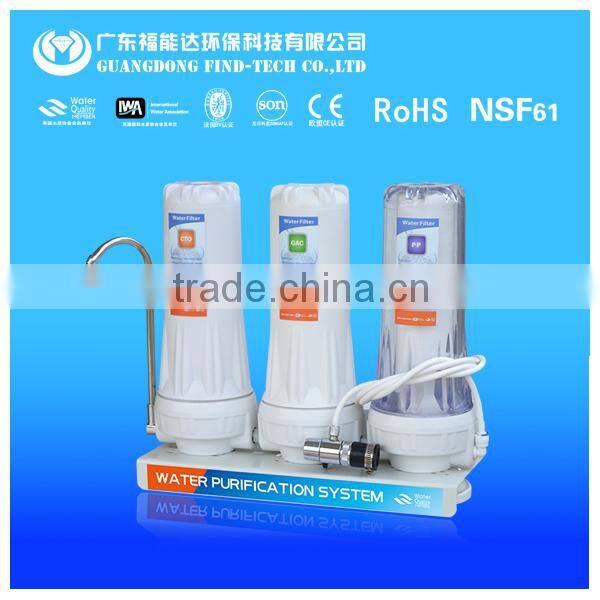 3 stage water filter machine Easy Water Filtration / Countertop 3 Stages Water Filter