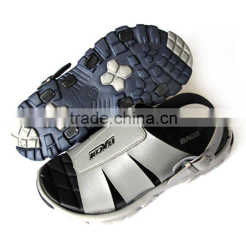 Elegant style men made leather strap leather sandals