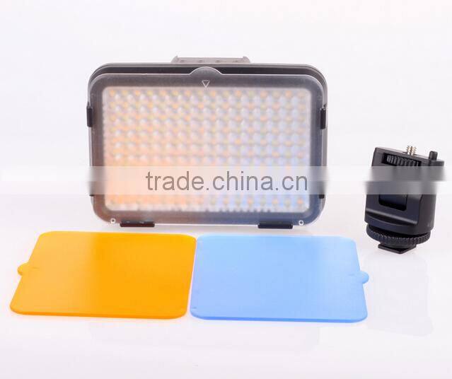 Shoot XT-4 LED Video Light Lamp 8 x 2W Bulbs 6300K Color Temperature + Hot Shoe Bracket for Canon Sony Camera DV Camcorder